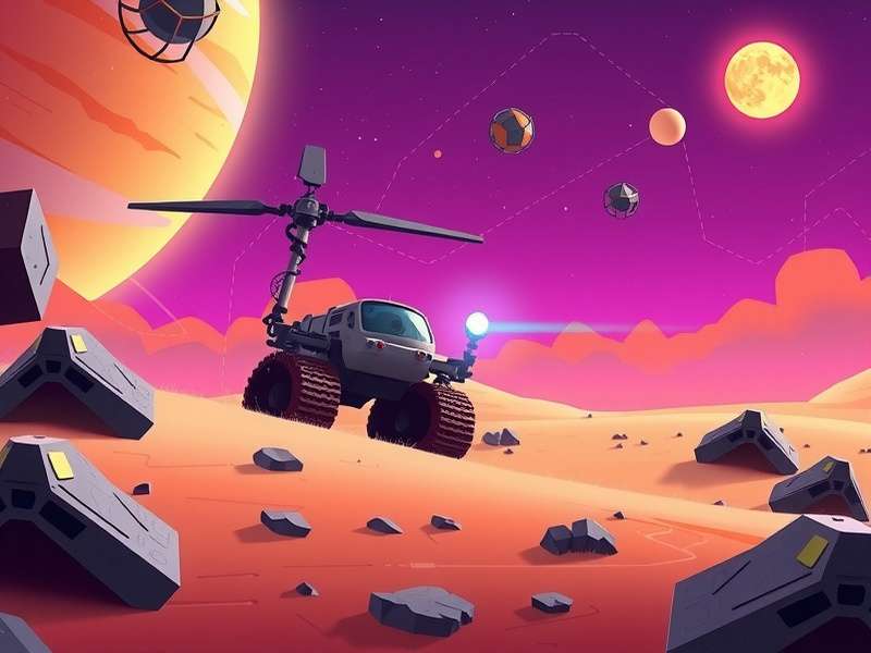 Interstellar Rover Hero game screenshot showing rover on alien planet